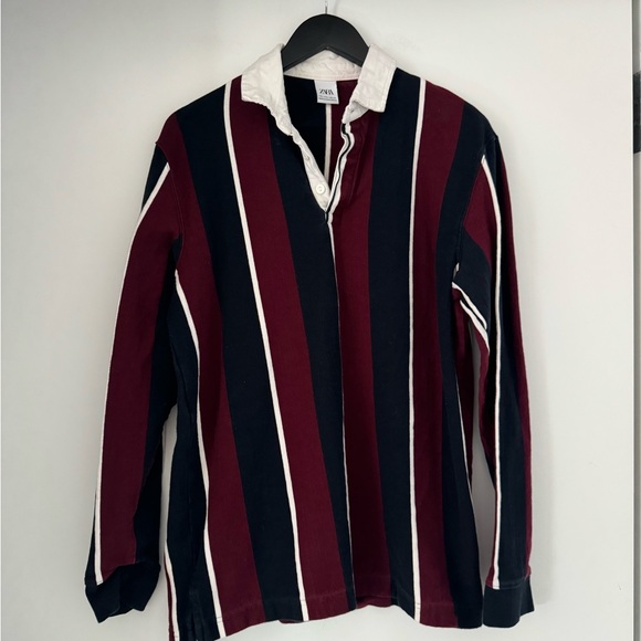 Zara Striped Polo Sweatshirt - Picture 7 of 7